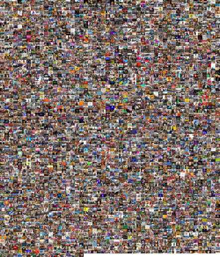 Mosaico de las 3.629 fotos analizadas